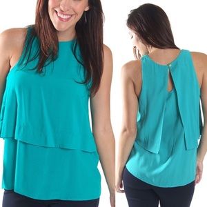 All For Color Tops - New Turquoise double layered Tank All For Color Tops - New Turquoise double layered Tank